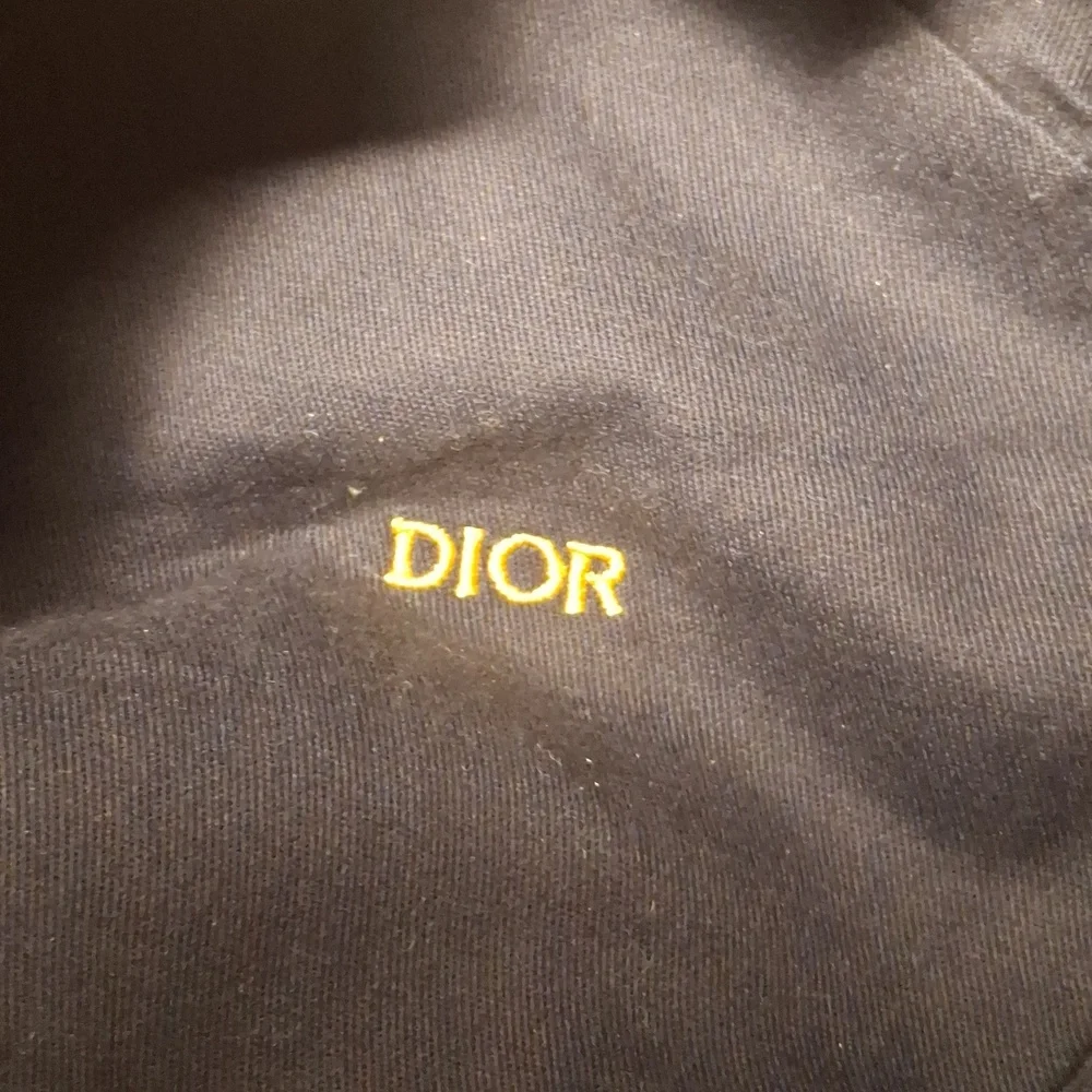 Dior Bucket Hat in Navy Blue and Cream with Branded Band - Picture 6 of 7